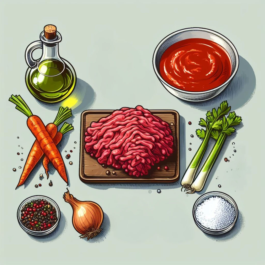 Ingredients for traditional ragout